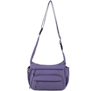 1740 Trendy Nylon Crossbody Bags ,Multi-Pocket Shoulder Handbag Lightweight